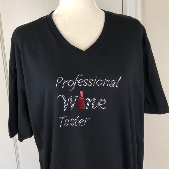Tops - 🍷 Professional Wine Taster rhinestone T-shirt 🍷